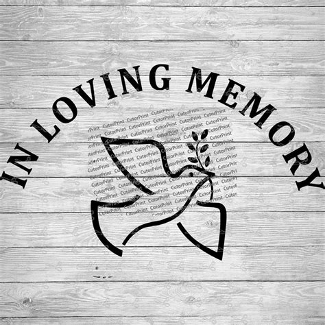 Download Free In loving memory - SVG - PDF - DXF - hand drawn lettered cut file Commercial Use